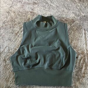 90 Degree By Reflex Sage Green Crop Top